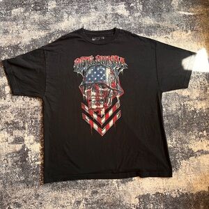 Patriotic Metal Mulisha Skull Graphic Men's T-Shirt